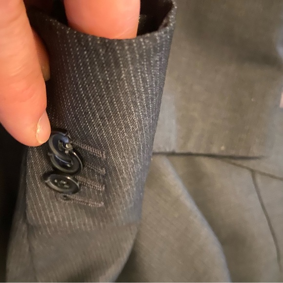 SUITSUPPLY Gray Stripe Super 110s Wool Vitale Barberis Canonico Sport Coat 42L - Picture 10 of 10